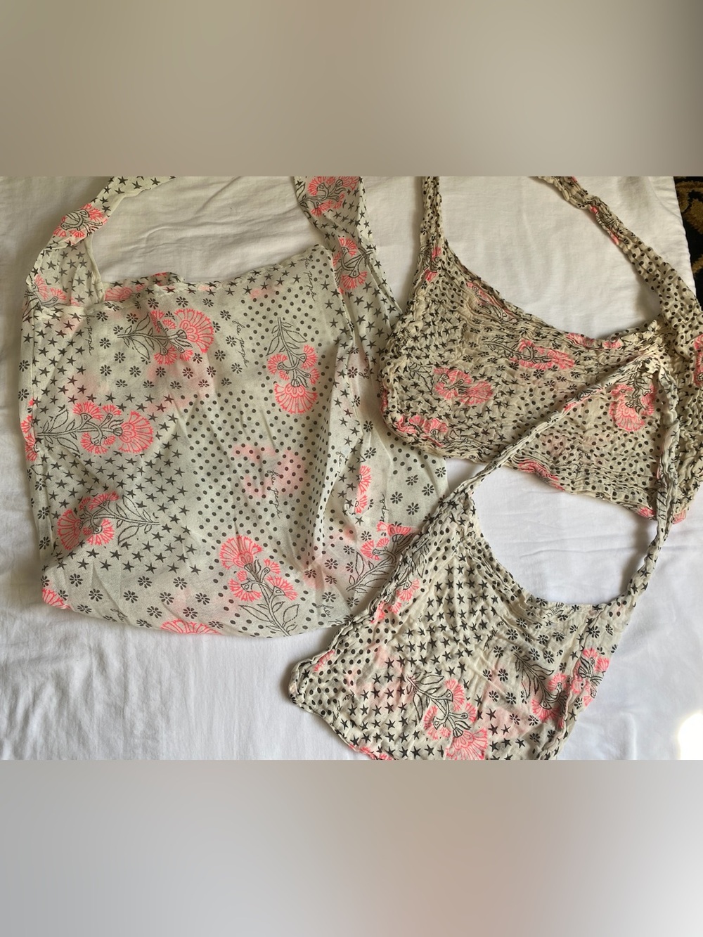 3 Free People Shoulder Bags in Cream and Pink